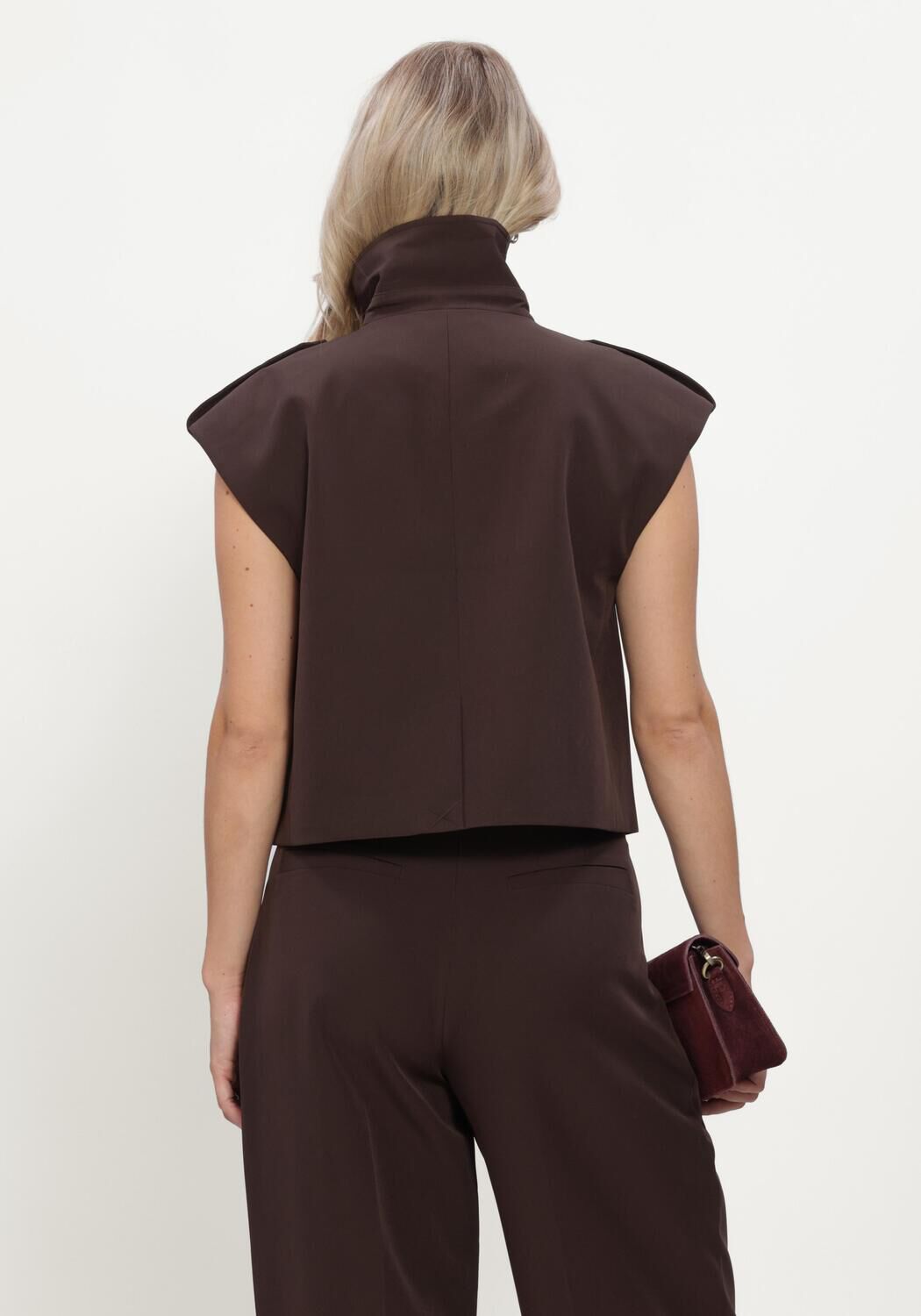 Bruine BRUUNS BAZAAR Gilet RUBYSUSBBLITA WAISTCOAT - large