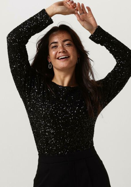 Zwarte COPENHAGEN MUSE Longsleeves CMSEQUINCE-TEE - large