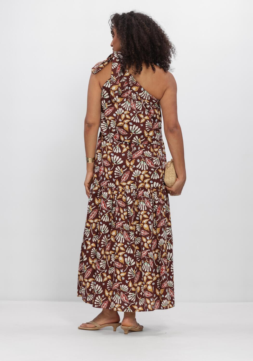 Bruine VANESSA BRUNO Maxi jurk CORA - large