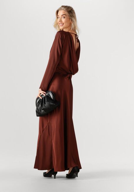 Bruine CO'COUTURE Midi jurk SAFIRACC WATERFALL BACK DRESS - large