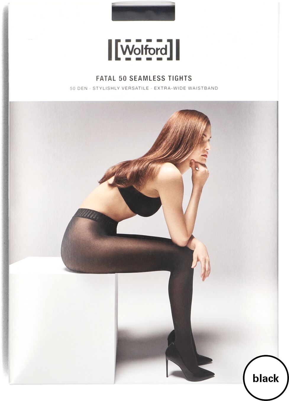 Wolford Panty Dames Fatal 50 Tights, Maat: S, Materiaal: Polyamide, Kleur: Zwart afbeelding
