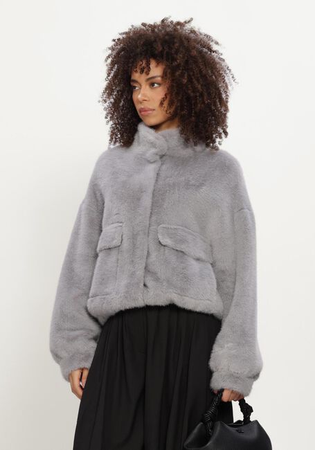 Grijze IBANA Faux fur jas CHARLEY - large