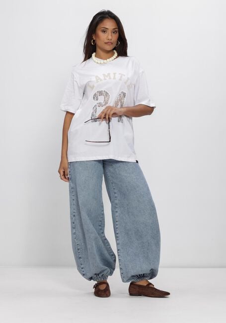 Witte HAUTE L'AMITI&Eacute; Tops & T-shirts 24 LACE NUMBER TEE - large