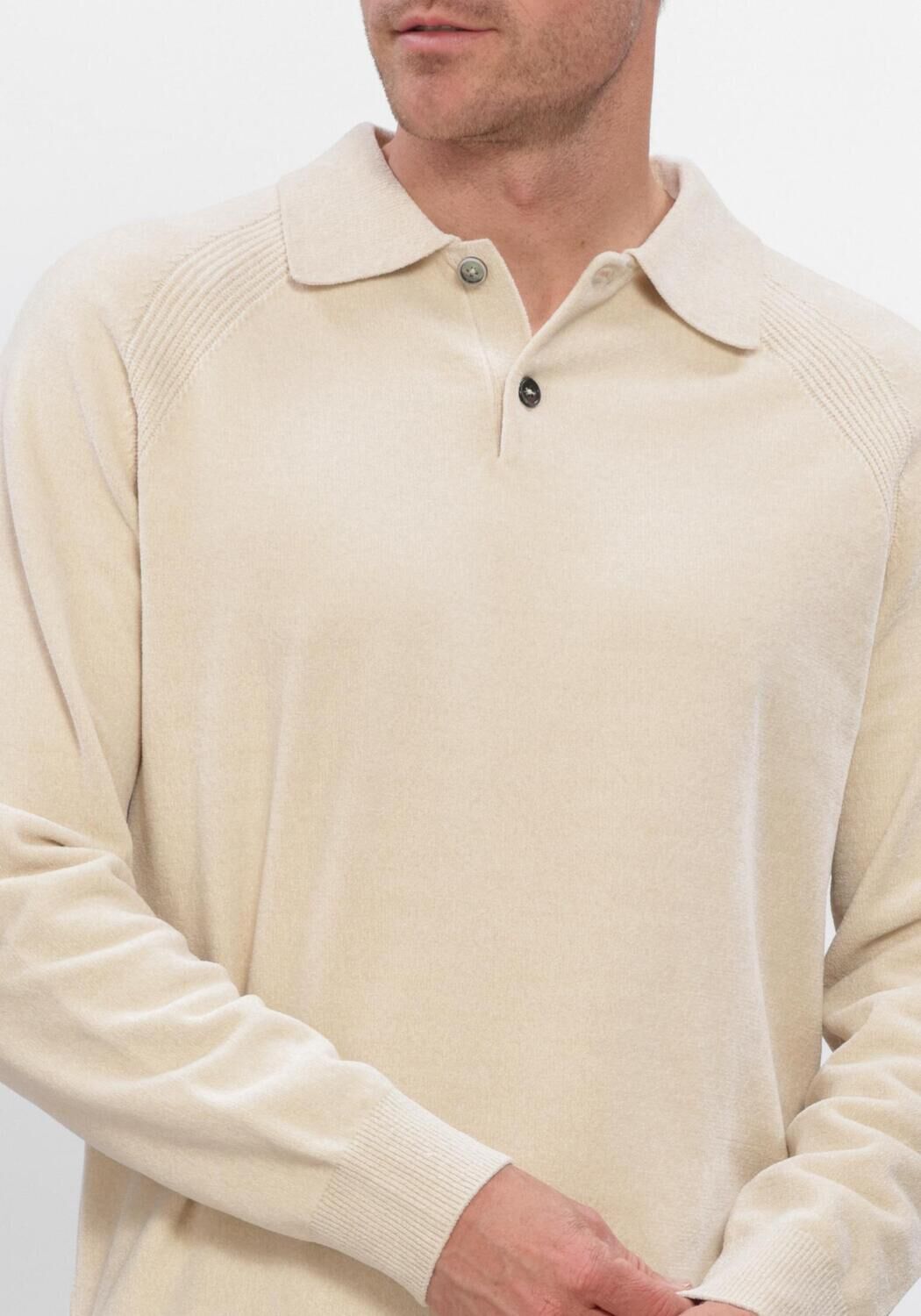 Beige PROFUOMO Trui POLO LS CHENILLE - large