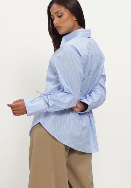 Lichtblauwe DOROTHEE SCHUMACHER Blouses STRIPED POWER BLOUSE - large