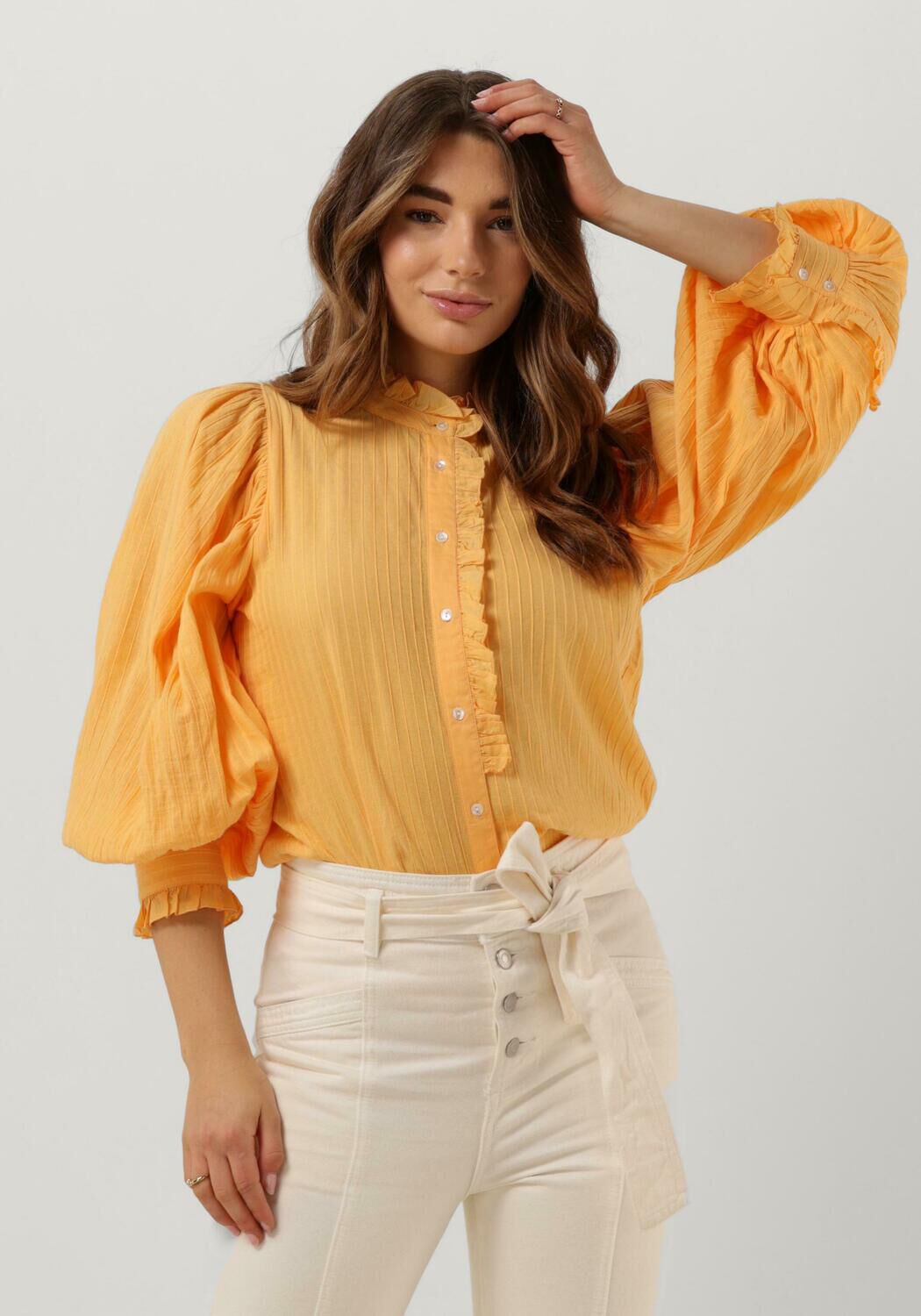 Antik Batik Blouse Dames Yvonne Blouse, Maat: M, Kleur: Geel