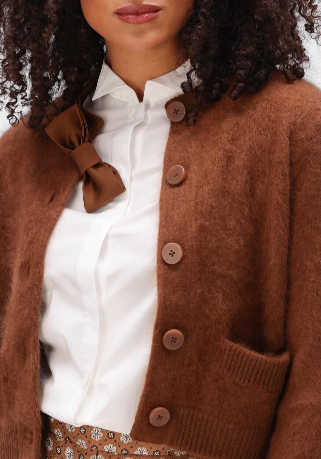 Bruine DOROTHEE SCHUMACHER Vest FLUFFY STATEMENTS CARDIGAN - large