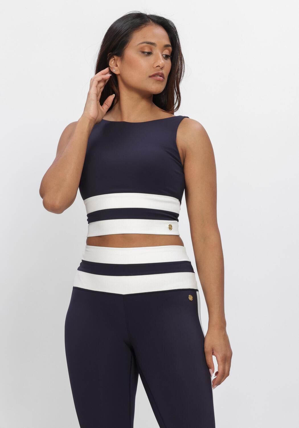 Donkerblauwe HOUSE OF GRAVITY Sporttops DIVINE CROP TOP RIB - large