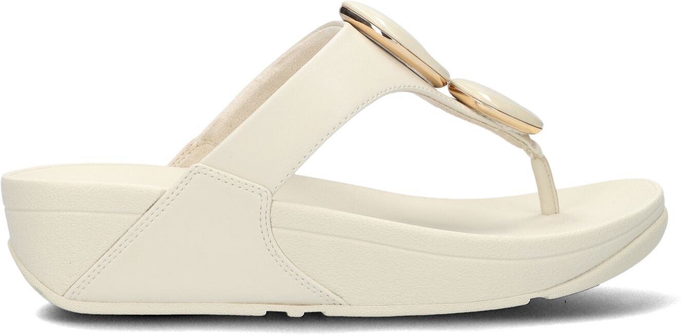 FitFlop Teenslippers Dames Lulu Marbled Stone Toe-post, Maat: 43, Materiaal: Leatherlook, Kleur: Beige afbeelding