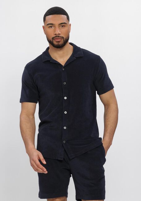 Blauwe WAHTS Casual overhemd RYANS TOWELING - large