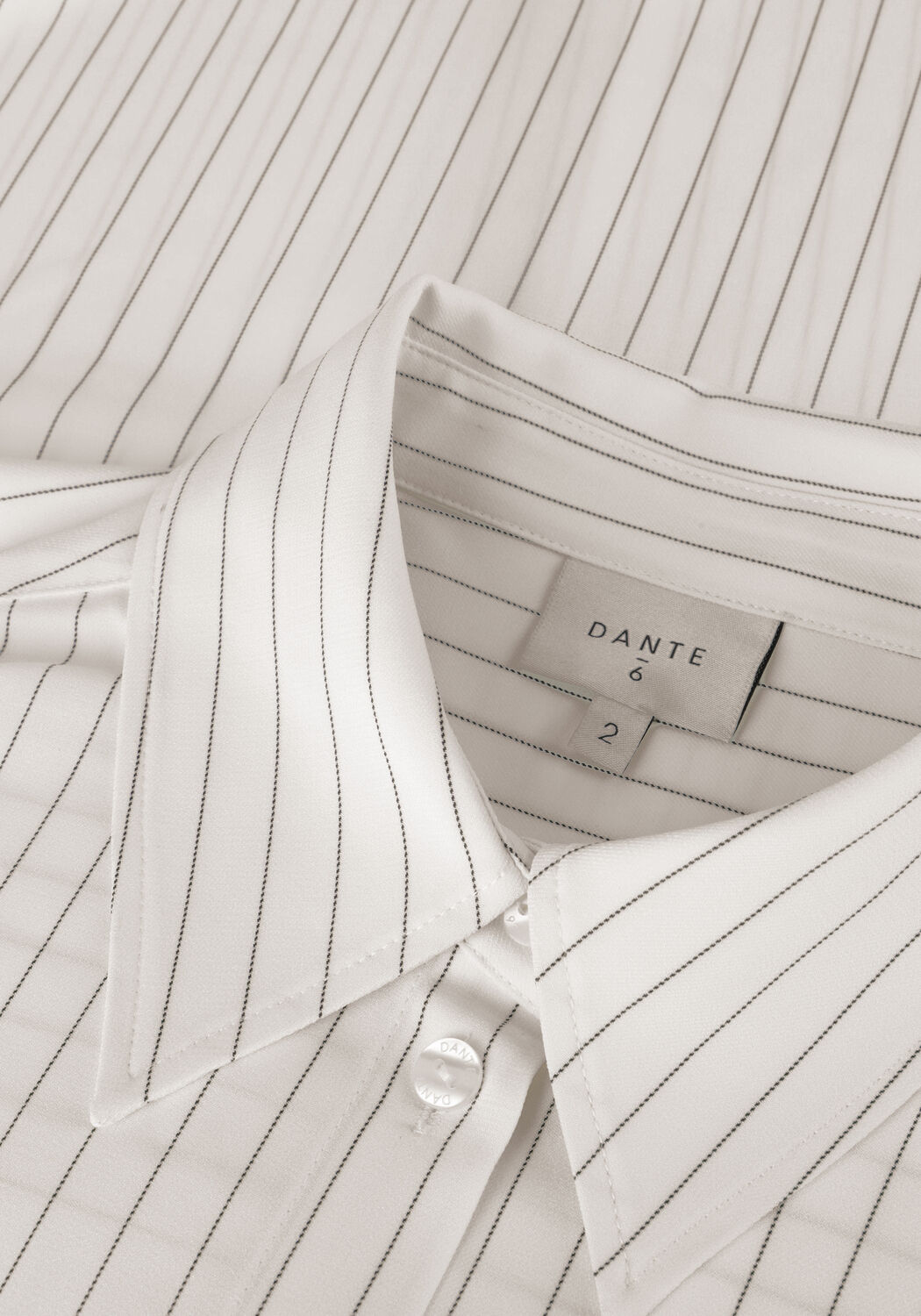 Witte DANTE6 Blouses KRIJTSTREEP OVERSIZED BLOUSE - large