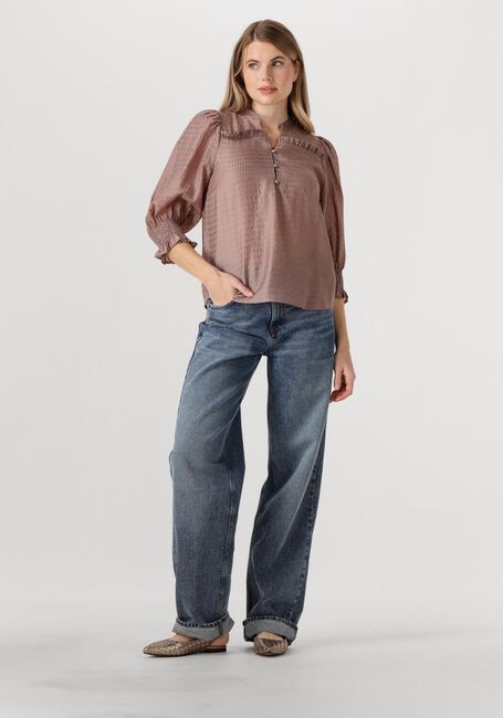 Taupe CO'COUTURE Blouses CHARLIECC FRILL SS SHIRT - large