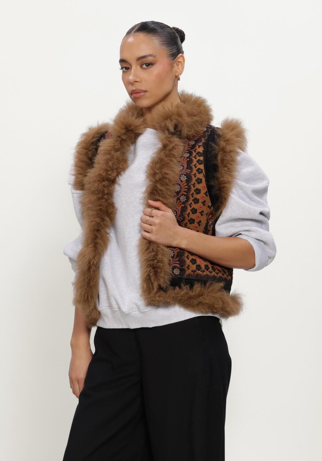 Bruine ANTIK BATIK Gilet IVAN GILET - large