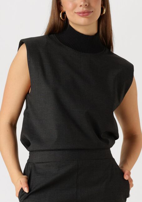 Grijze CO'COUTURE Gilet KAYA RIB TURTLENECK VEST - large