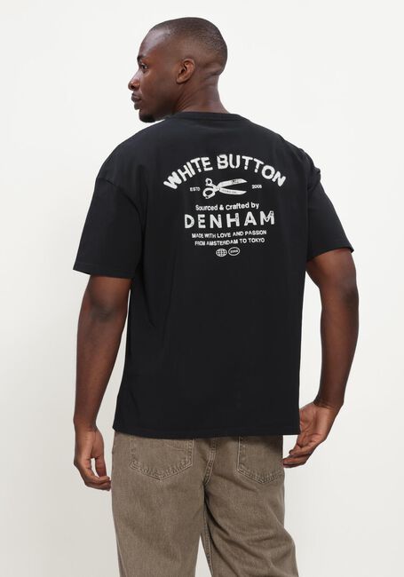 Zwarte DENHAM T-shirt STENCIL SS TEE - large
