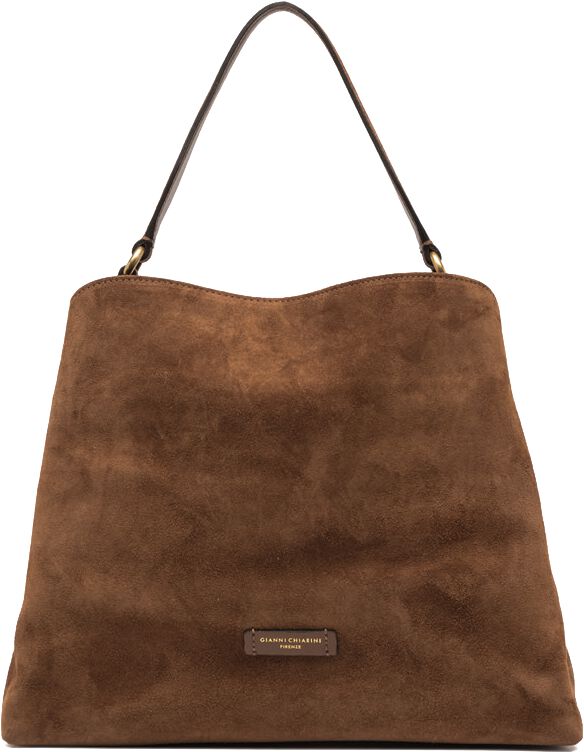 Gianni Chiarini Gianni Chiarini Schoudertas Dames Fiona, Materiaal: Suède, Kleur: Bruin