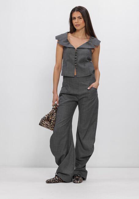 Grijze GANNI Wijde broek LOWWAIST TWISTCURVE PANT - large