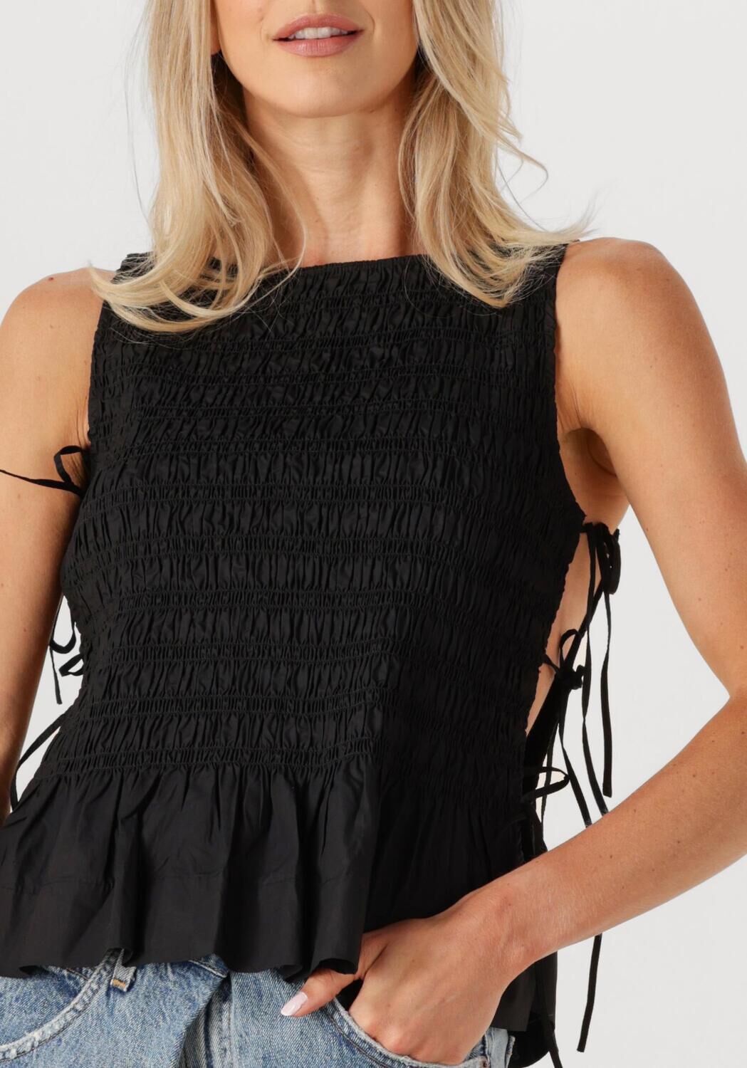 Zwarte GANNI Top W0565 - large