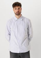 Lichtblauwe OLAF HUSSEIN Casual overhemd MONOGRAM EMBRO OXFORD SHIRT