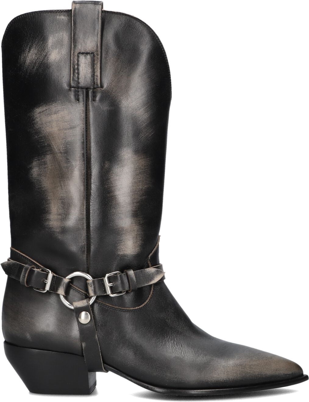 Elena Iachi Cowboylaarzen Dames E3949, Maat: 39, Materiaal: Leer, Kleur: Zwart
