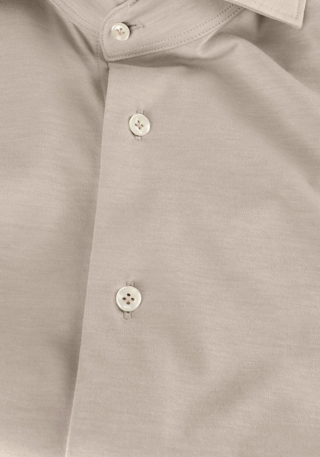 Beige PROFUOMO Klassiek overhemd SHIRT X-CUTAWAY JAPANESE KNITTED - large