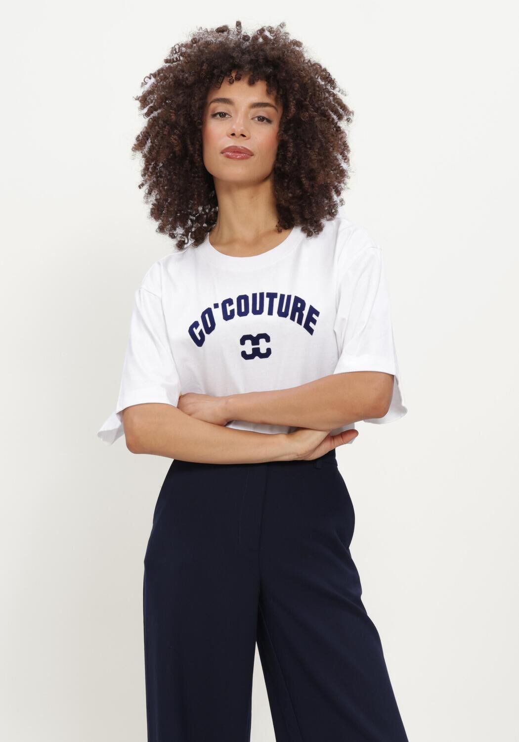 Witte CO'COUTURE Tops & T-shirts 43013 ZENGACC TEE O-NECK - large