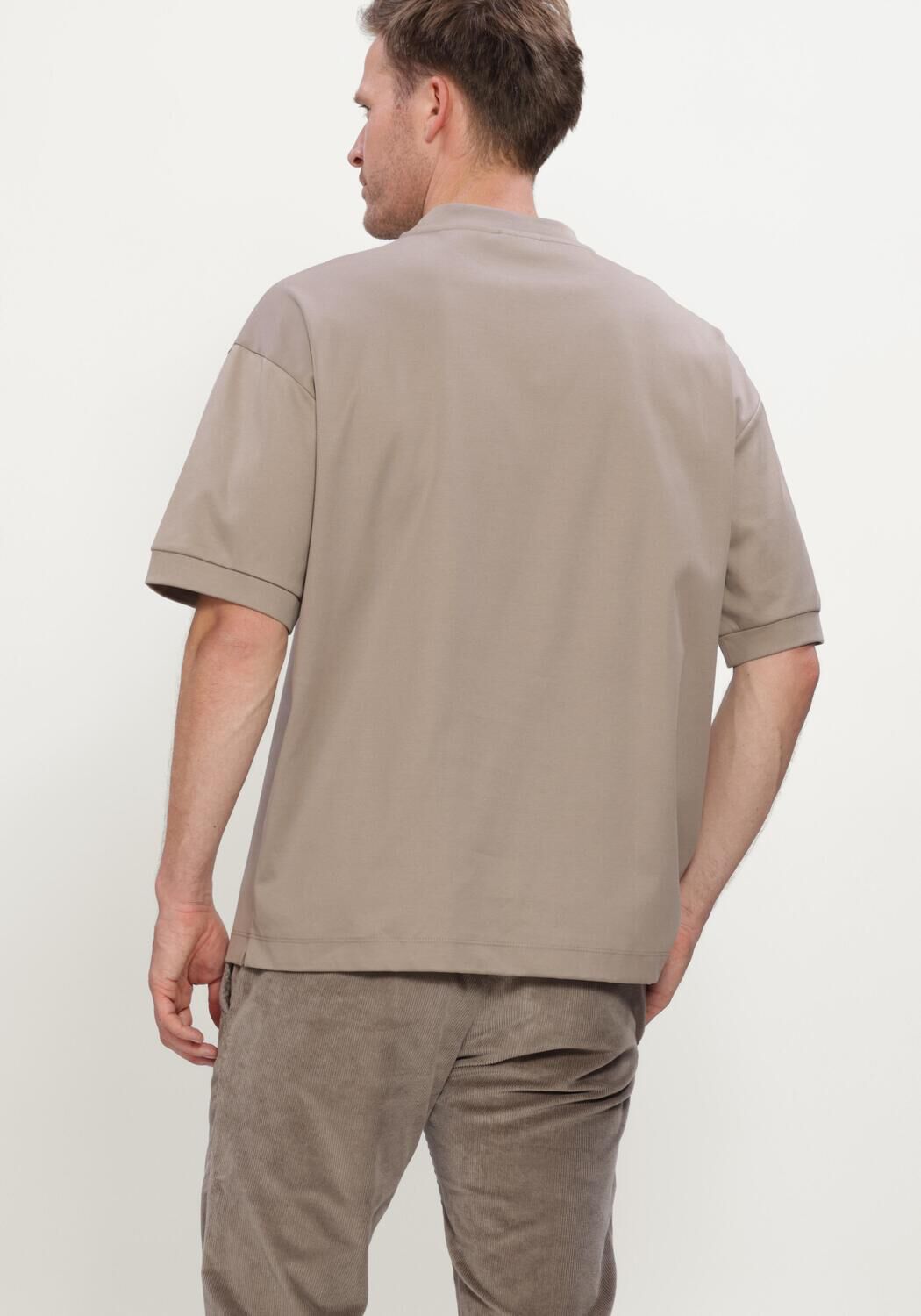 Beige VALENZA T-shirt HEAVY SUPIMA OVERSIZED T-SHIRT - large