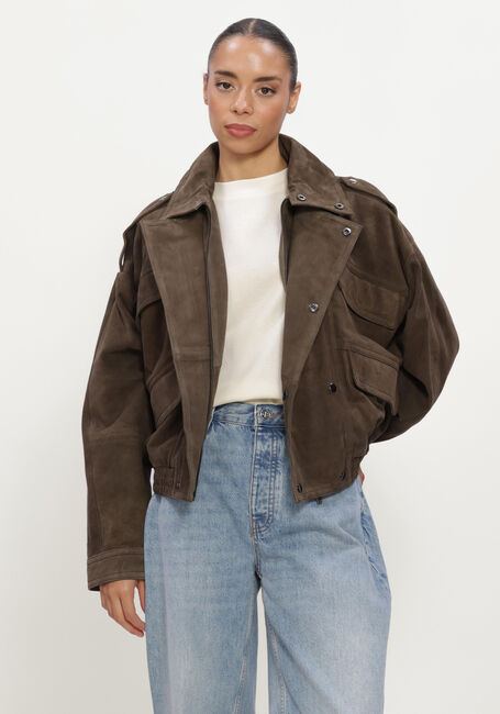 Bruine ALTER EGO Jack HOLLY SUEDE JACKET - large