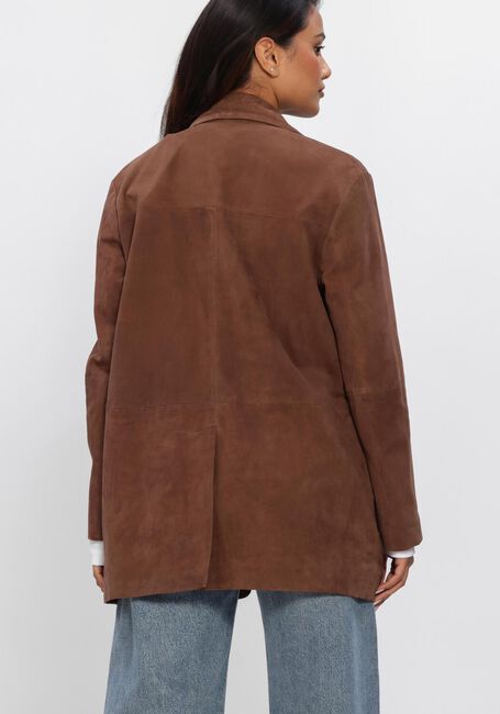 Bruine STUDIO AR Blazer RIVA GOAT SUEDE - large
