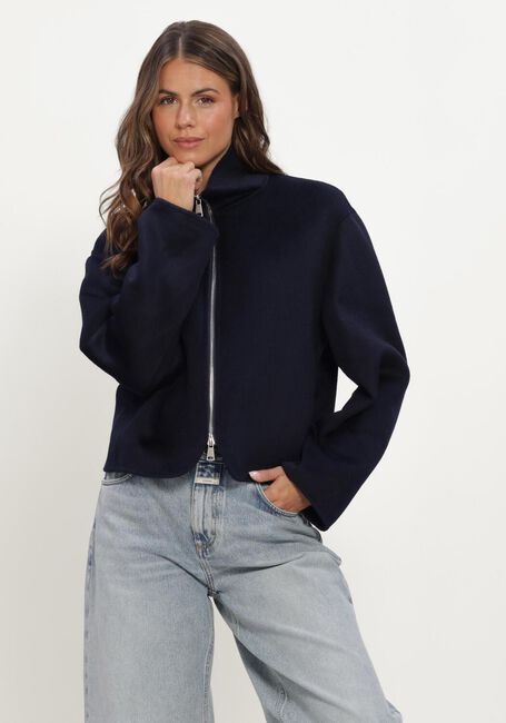 Donkerblauwe ALTER EGO Vest GIANNA WOOL JACKET - large