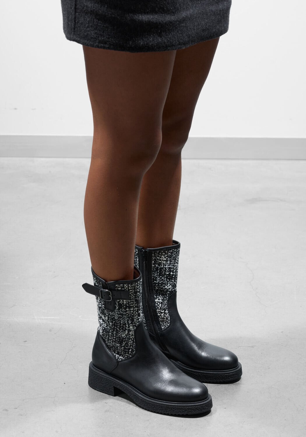 Zwarte DL SPORT Enkellaarsjes 6388 - medium