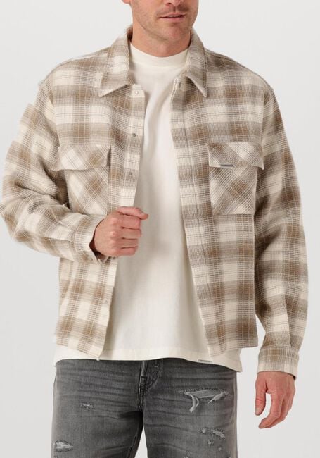 Beige REPRESENT  WAFFLE FLANNEL SHIRT - large