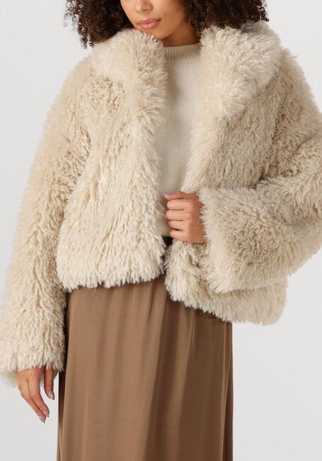 Beige SECOND FEMALE Teddy jas OPHIE JACKET - large