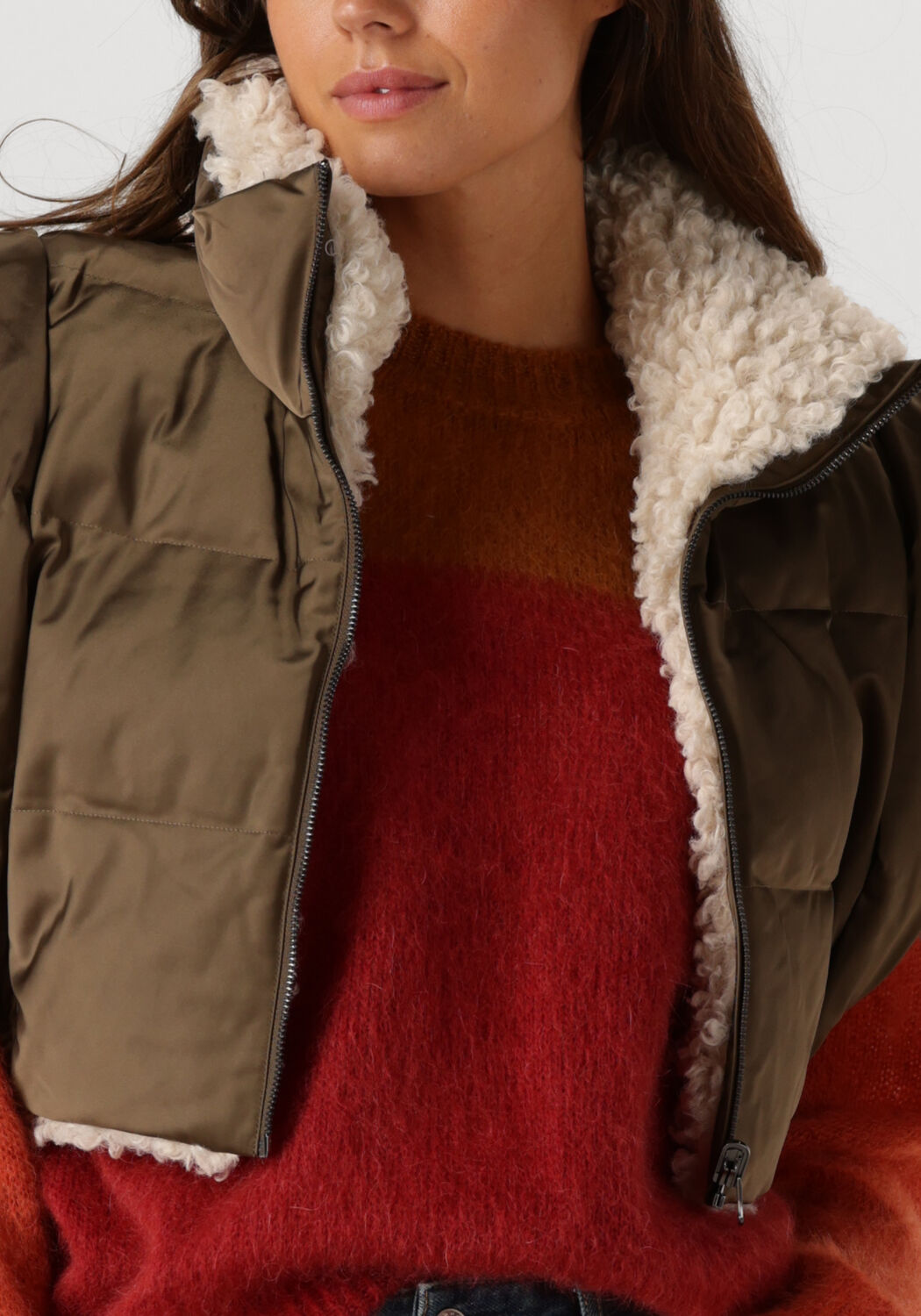 Khaki MARANT ETOILE Gilet HOODIALI-GC 25AGI0010FD - large