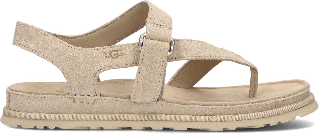 UGG Dames W Goldengaze Toe Post, Maat: 38, Materiaal: Suède, Kleur: Beige afbeelding 1