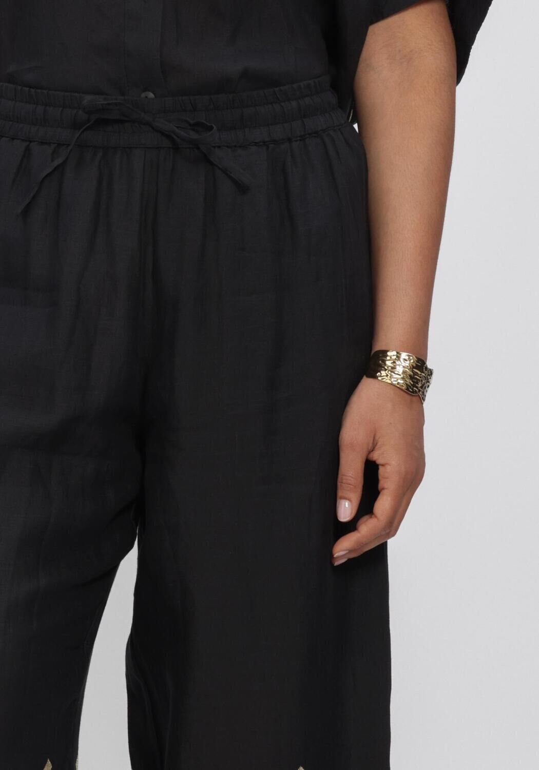 Zwarte GREEK ARCHAIC KORI Wijde broek S26K-4081083 - large