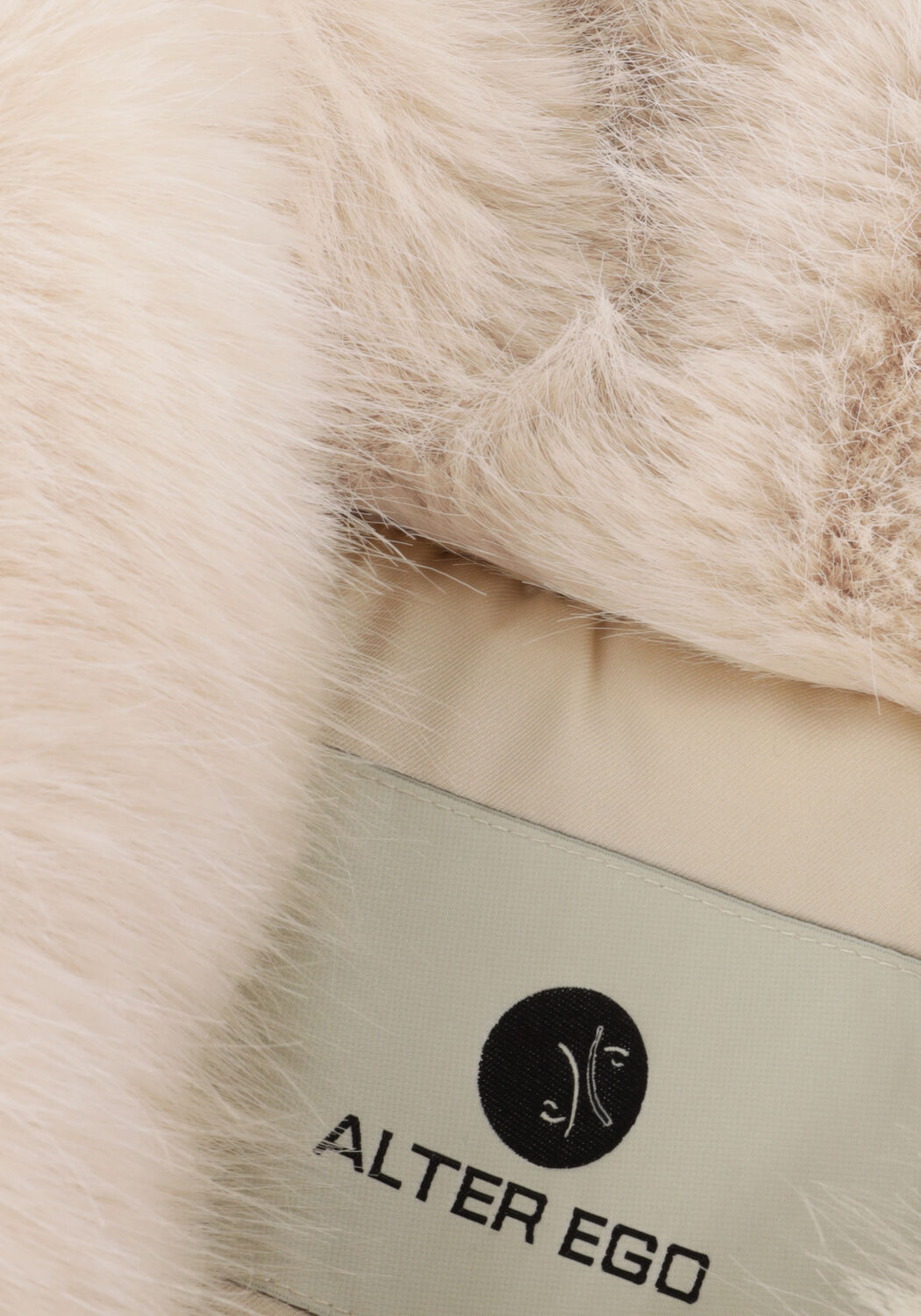 Beige ALTER EGO Faux fur jas MOLLY - large
