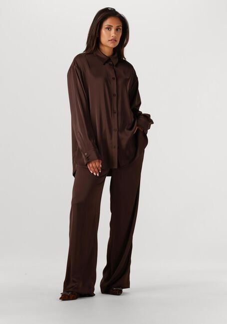 Bruine GESTUZ Wijde broek GZJESSIE HW PANTS - large