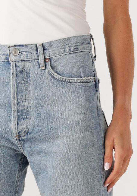 Lichtblauwe AGOLDE Straight leg jeans 90'S PINCH WAIST LONG IN FORCE - large