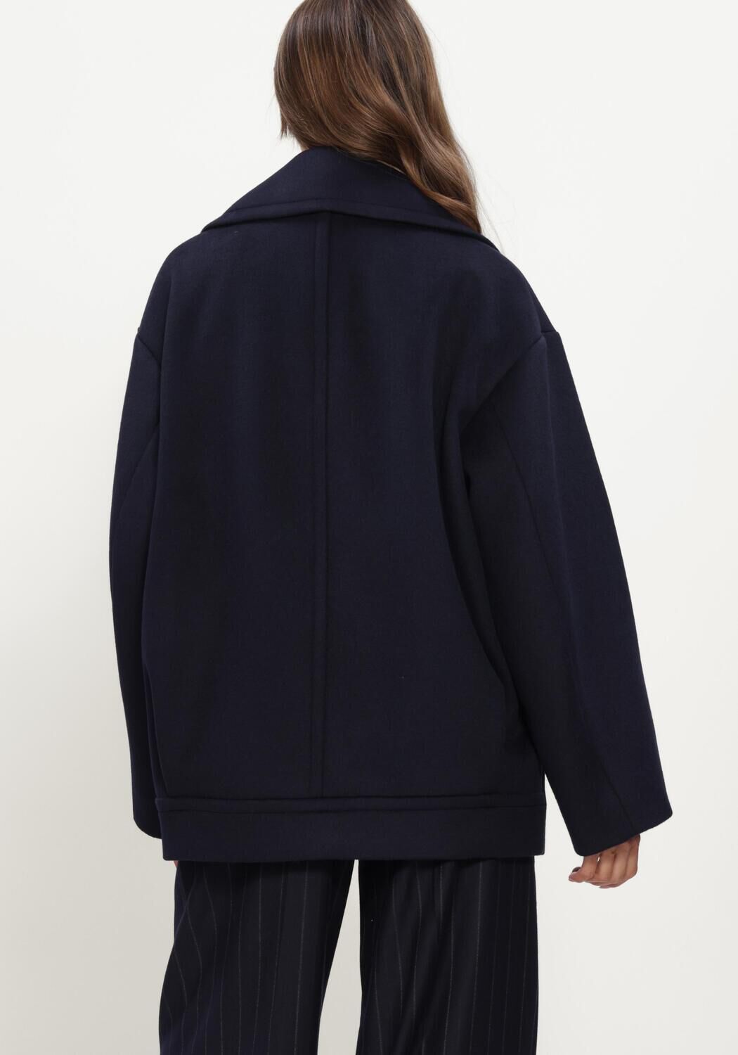 Donkerblauwe MAX MARA Mantel WKDALPE - large