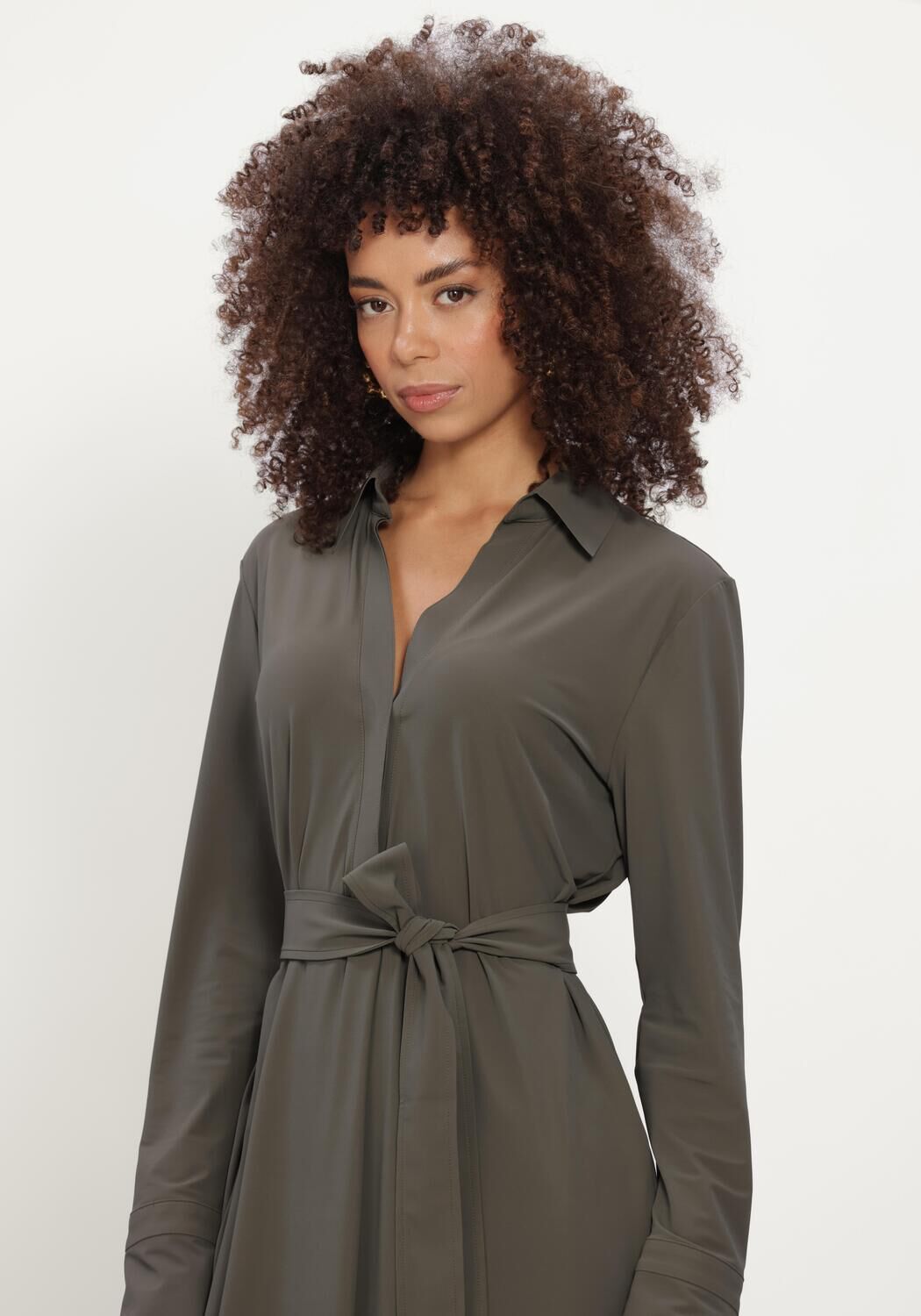 Olijf JAPAN TKY Midi jurk RASY - large