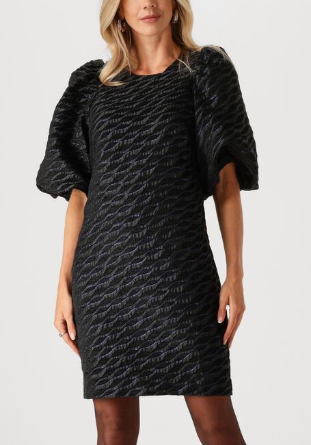 Zwarte CO'COUTURE Mini jurk ZEBRA CC FLOCK DRESS - large