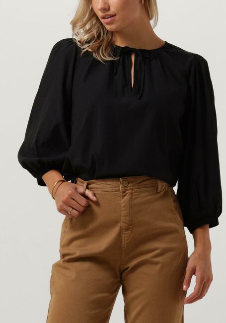 Zwarte SUMMUM Top TOP SHORT SLEEVES MODAL BLEND - large