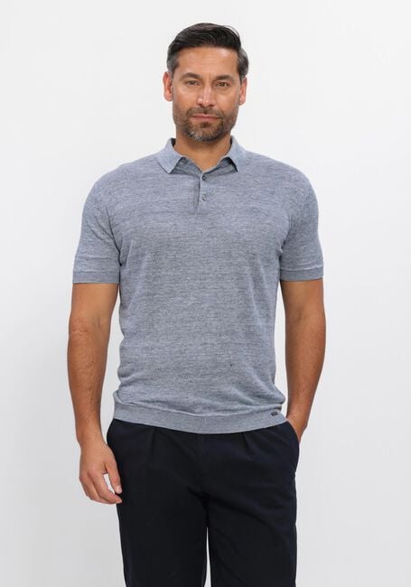 Lichtblauwe GENTILUOMO Polo POLO 3 BUTTINS - large