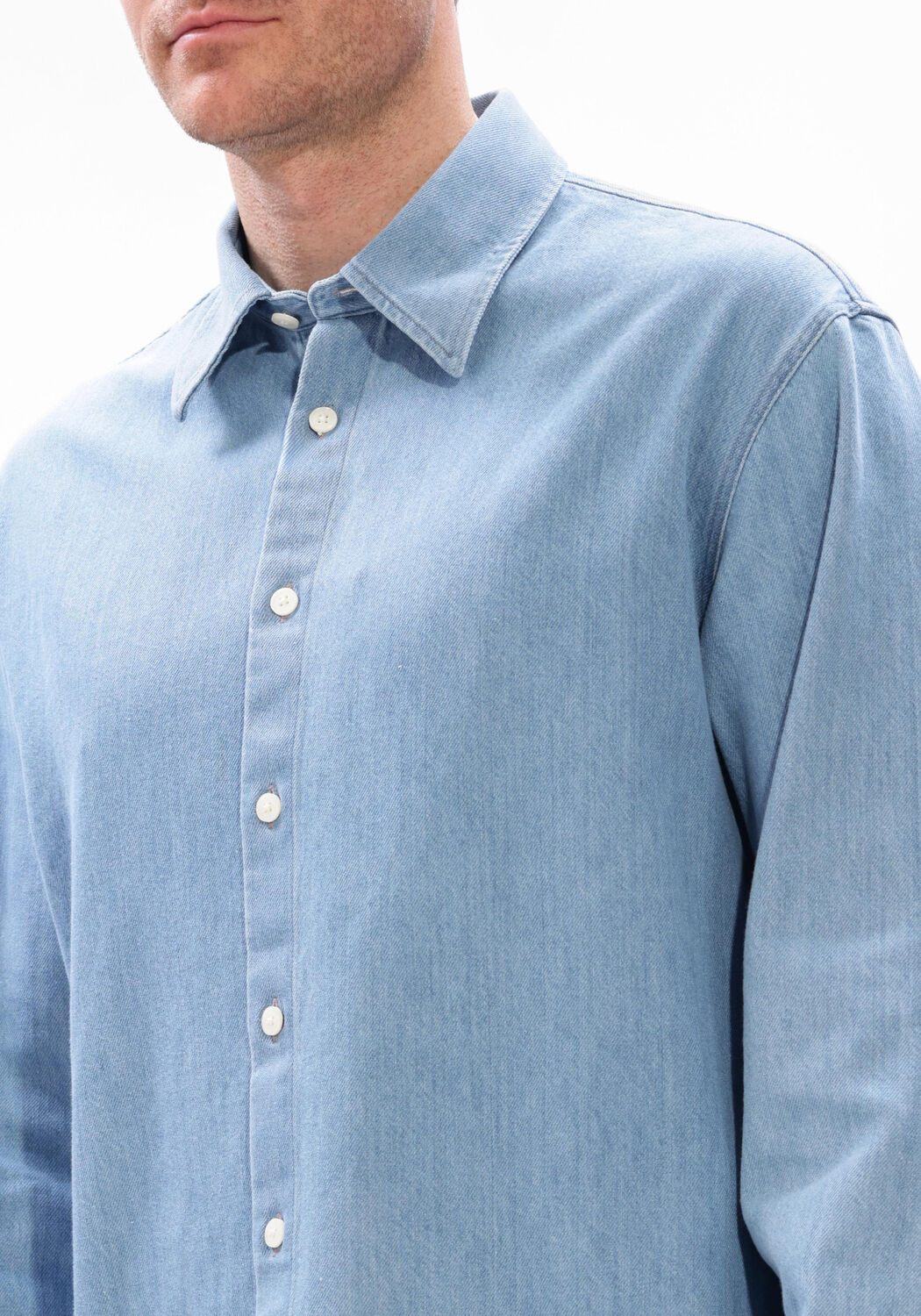 Lichtblauwe NN.07 Casual overhemd CASPER 50033 - large