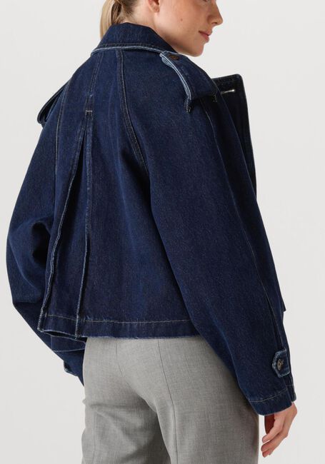Donkerblauwe CLOSED Trenchcoats CROPPED TRENCH - large