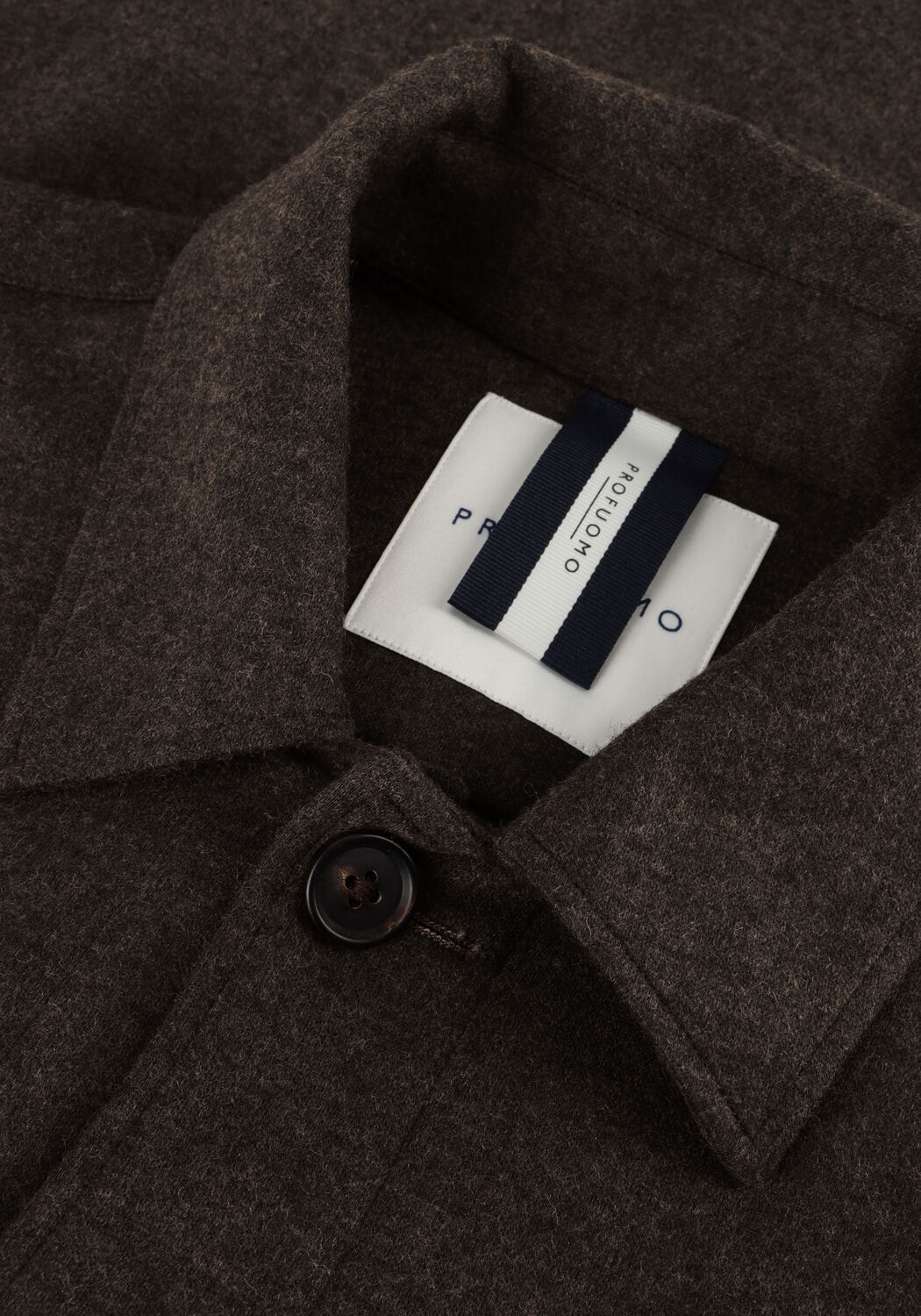 Bruine PROFUOMO Overshirt OVERSHIRT CUTAWAY KNITTED - large