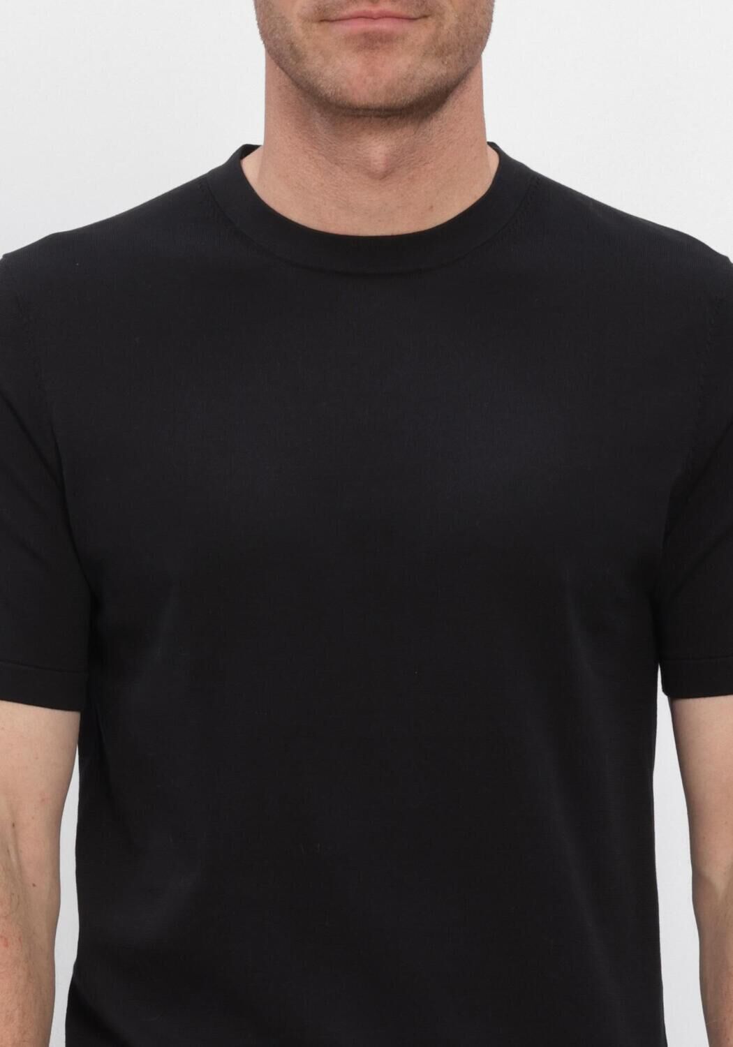 Zwarte PROFUOMO Polo T-SHIRT CREW NECK SS AERO EASE - large