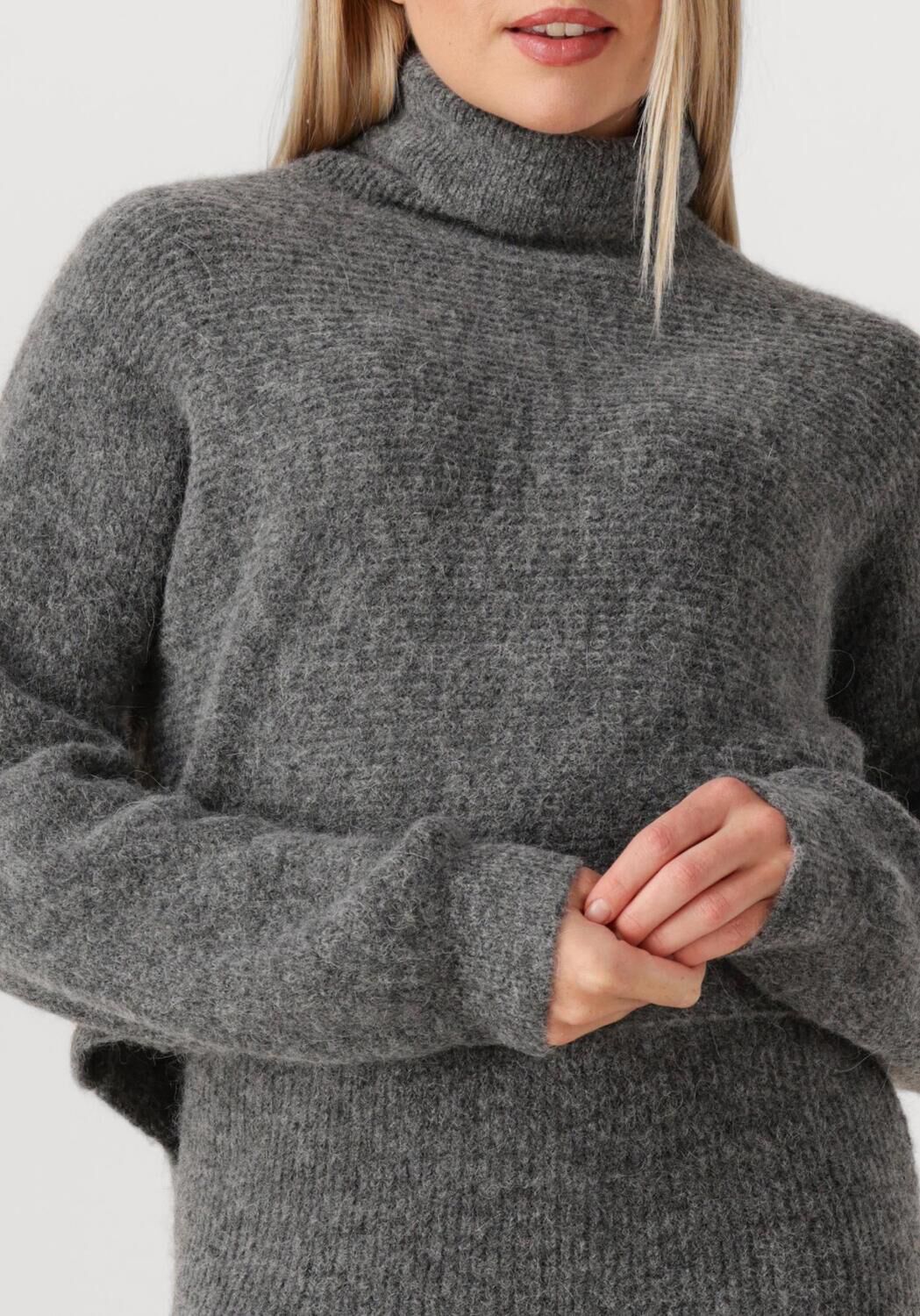 Grijze DANTE6 Trui YURIA TURTLE NECK SWEATER - large