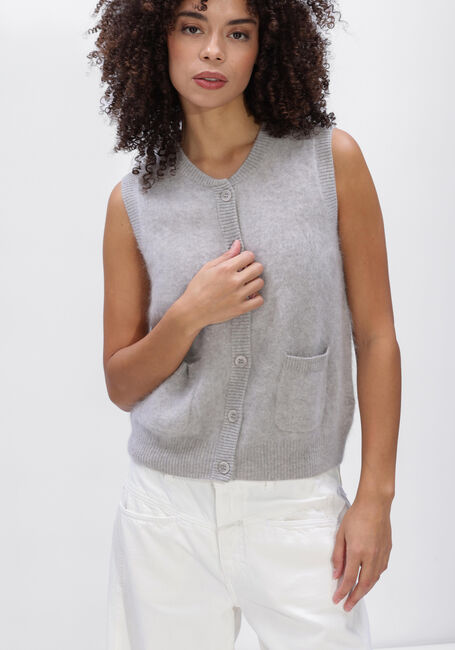 Lichtgrijze ABSOLUT CASHMERE Vest LANA - large